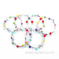 girl flower crowns LED string light flower headband